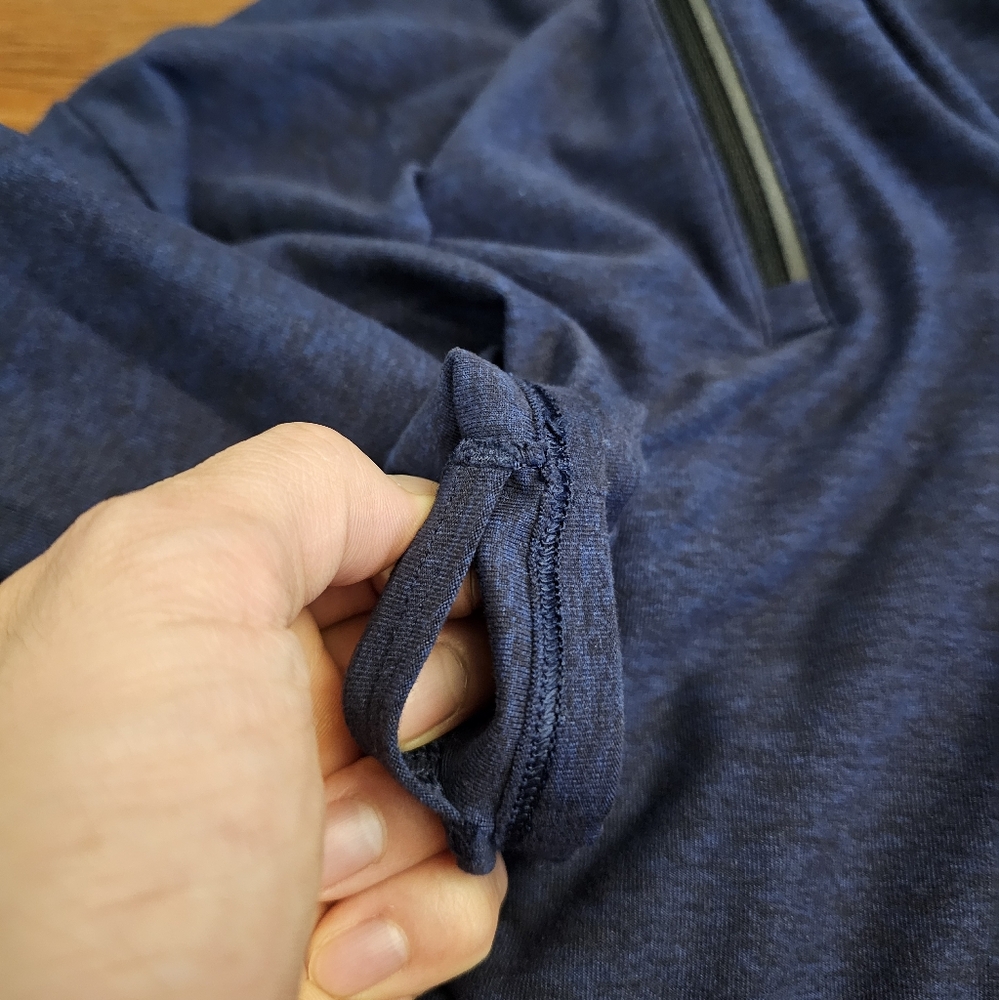Blue Quarter-Zip Pullover - image 6